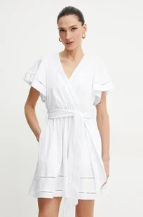 Silvian Heach sukienka bawełniana ZIOGO kolor biały mini rozkloszowana CVP25107VE - Sukienki - miniaturka - grafika 1