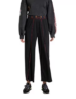 Spodnie damskie - Desigual Damskie spodnie Dubai Casual, czarny, S - grafika 1