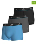 Majtki męskie - adidas Bokserki (3 pary) w kolorze błękitno-szaro-czarnym - miniaturka - grafika 1
