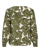 Bluzki damskie - Vila Bluzka w kolorze oliwkowo-kremowym - miniaturka - grafika 1