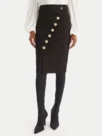 Spódnice - Babylon Spódnica ołówkowa S00609 Czarny Regular Fit - miniaturka - grafika 1