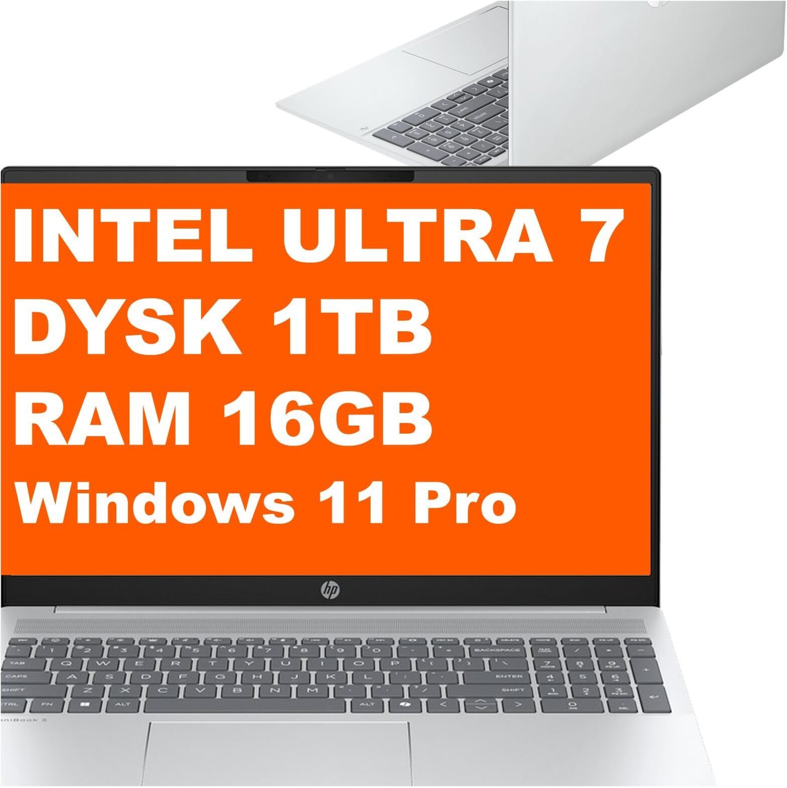 HP OmniBook 5 AI 16-af1987nr B89MCUA Ultra 7 16GB 1TB Intel Graphics 2k Dotyk Win 11 Pro Srebrny