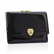 Portfele - Betlewski portfel damski ze skóry naturalnej lakierowany gładki błyszczący - miniaturka - grafika 1