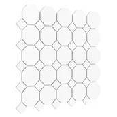 Płytki ceramiczne - Mozaika ceramiczna Mini Octagon White 55 29.5x29.5 cm - miniaturka - grafika 1