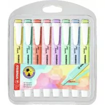 Stabilo Zakreślacz 8 kolorów Pastel Swing Cool Stabilo Etui Plas - Przybory szkolne - miniaturka - grafika 1