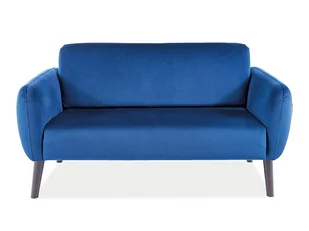 Sofa Kanapa Do Salonu Elsa Velvet Granatowa Dwuosobowa Signal - Sofy i kanapy - miniaturka - grafika 1