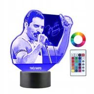 Lampy stojące - Lampka Nocna 3D LED Freddie Mercury Prezent - miniaturka - grafika 1