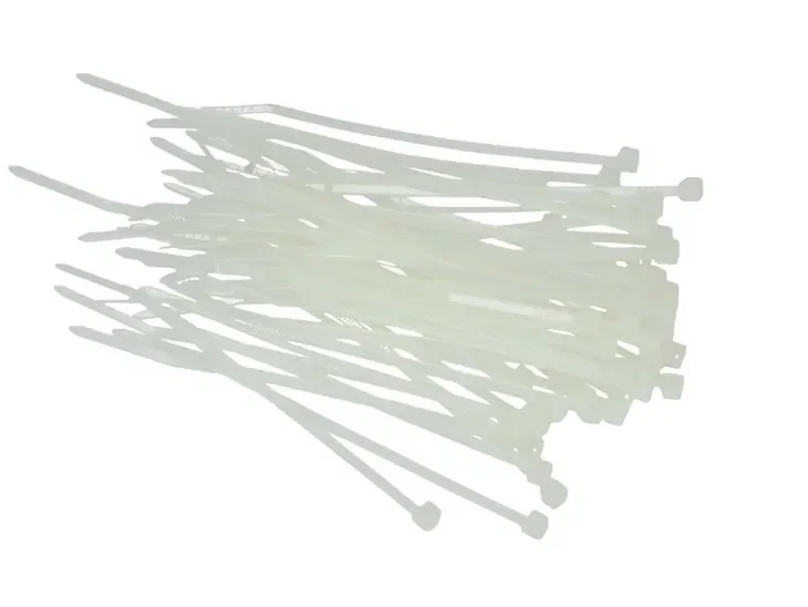 Opaski Zaciskowe Do Montażu Siatek Osłon 2,5x100mm Białe 100 Szt.