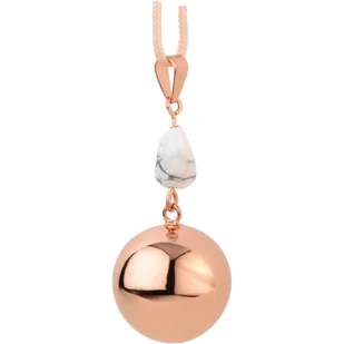 Bola FANTASY Rose Gold Marble Stone ciążowa zawieszka-dzwoneczek 1 szt. - Biżuteria dla dzieci - miniaturka - grafika 1