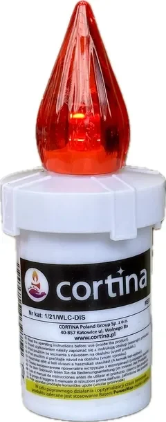 Czerwony Wkład Do Zniczy Led Znicz Led Memor Cortina Czerwony 1 Sztuka