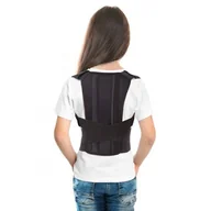 Ortezy, stabilizatory i opaski elastyczne - Toros Group Gorset do korekcji postawy sztywny czarny dziecięcy rozmiar 1 652cz-1 - miniaturka - grafika 1