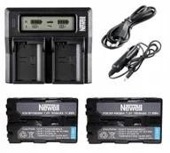 Ładowarki i akumulatory - ZESTAW ŁADOWARKA Dual+ 2AKUMULATORY DO SONY ALPHA SLT A57 - miniaturka - grafika 1
