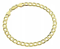 Bransolety męskie - Bransoletka Męska Złota Pancerka Diamentowana 5,50 mm Pełna pr 585 - miniaturka - grafika 1