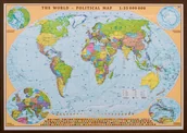 Mapy i plansze edukacyjne - EkoGraf, Świat mapa ścienna polityczna na podkładzie do wpinania - pinboard, 1:35 000 000 - miniaturka - grafika 1