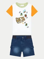 Spodenki damskie - Guess Komplet t-shirt i szorty jeansowe I4GG08 K8HM3 Kolorowy Regular Fit - miniaturka - grafika 1