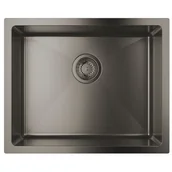 Zlewozmywaki - Zlewozmywak stalowy GROHE K700U brushed hard graphite 31574AL1 - miniaturka - grafika 1