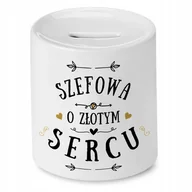 Skarbonki - Dla Szefowej Skarbonka na Urodziny na Prezent z Nadrukiem ze Zdjęciem + Opakowanie na prezent (wzór 04) - miniaturka - grafika 1