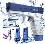 Zabawki militarne - ELEKTRYCZNY AUTOMATYCZNY PISTOLET NA WODĘ DWA MAGAZYNKI GLOCK KARABIN - miniaturka - grafika 1