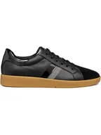 Trampki damskie - Geox Skórzane sneakersy "Meleda" w kolorze czarnym - miniaturka - grafika 1