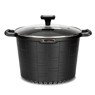 GARNEK GRANITOWY Z POKRYWĄ 24cm 6,5L E-7032 - Garnki - miniaturka - grafika 1