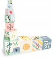 Puzzle - Vilac Kostki do układania wieża Zwierzęta Świata +2 - miniaturka - grafika 1