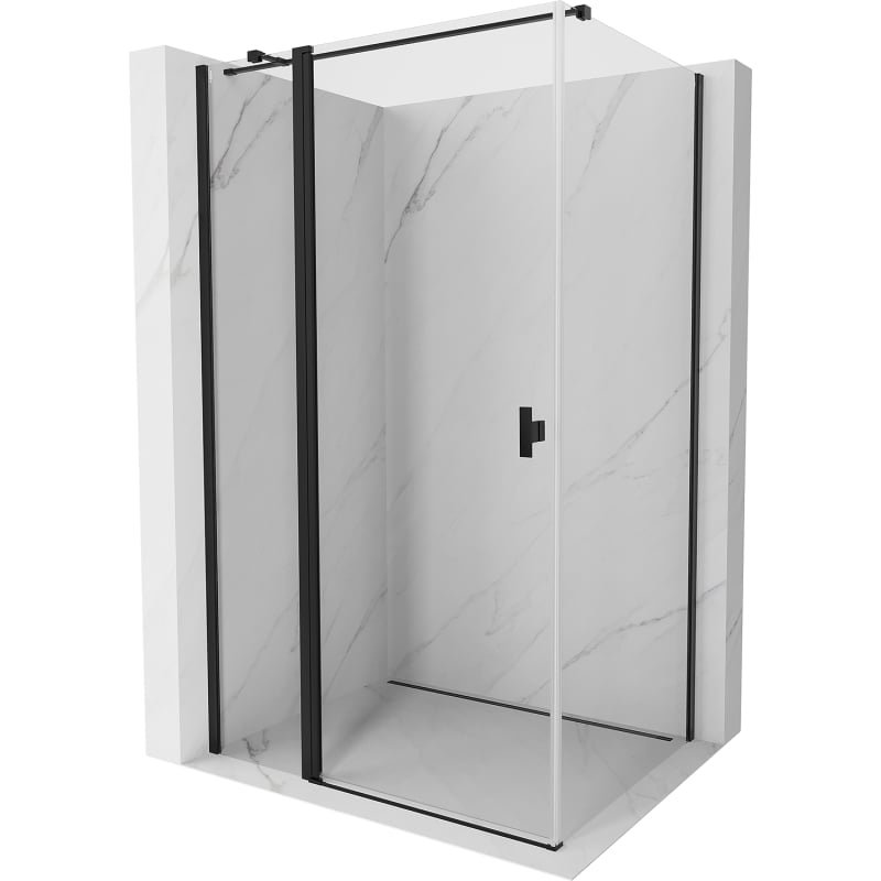 Mexen Mist T kabina prysznicowa uchylna 90 x 75 cm, transparent, czarna - 8A4T-090-075-70-00