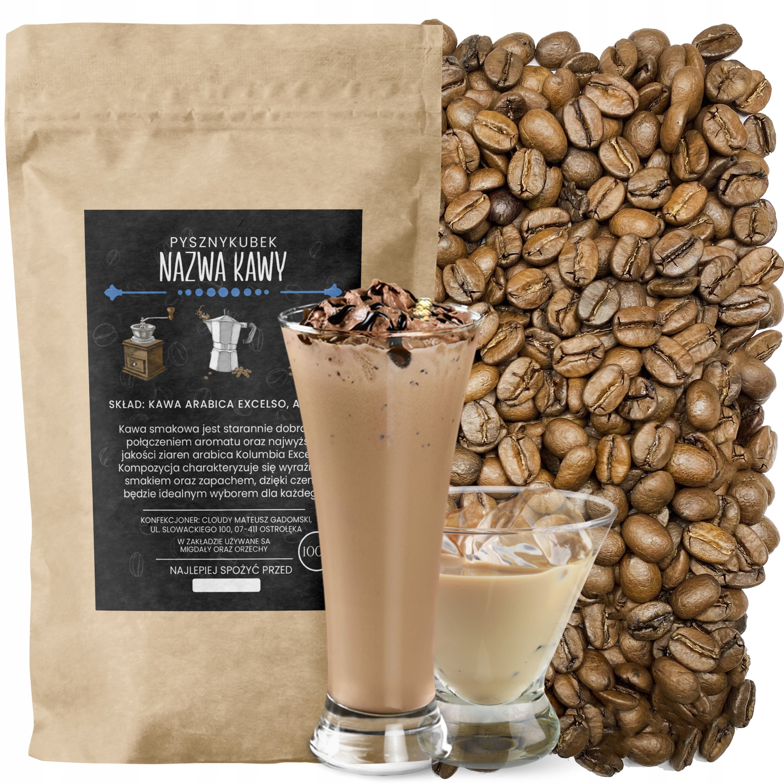 Kawa smakowa Irish Cream 1000G 1KG arabica esencjonalna