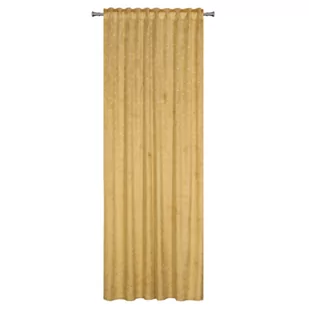 Zasłona z taśmą tunel SANSO 140 x 260 cm musztardowa - Zasłony - miniaturka - grafika 1