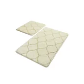Dywaniki łazienkowe - Zestaw 2 beżowych prostokątnych dywaników łazienkowych Foutastic Wave - miniaturka - grafika 1