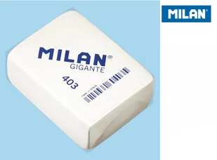 MILAN Gumka Milan z kauczuku syntetycznego GIGANTE biała 403 - Przybory szkolne - miniaturka - grafika 1