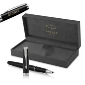 Zestawy piśmiennicze - Pióro Kulkowe Parker Sonnet Black Lacquer Ct (standardowa sekcja) z grawerem - miniaturka - grafika 1