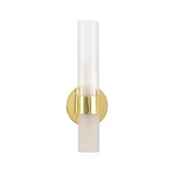Lampy ścienne - Kinkiet złoty szkło mleczne CANDELA-1 DN1505-1 gold - Step Into Design - miniaturka - grafika 1
