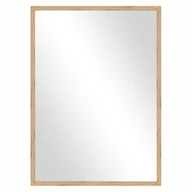 Lustra - Lustro do łazienki 52,5x72,5 cm w ramie w kolorze drewna lustro ścienne - miniaturka - grafika 1