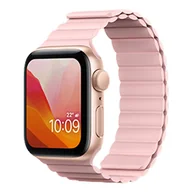 Etui i futerały do telefonów - Kingxbar Magnetic Band pasek bransoletka do Watch 6 / SE / 5 / 4 / 3 / 2 (40mm / 38mm) magnetyczna silikonowa opaska różowy - miniaturka - grafika 1