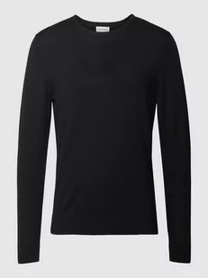 Sweter z dzianiny z wyhaftowanym logo model ‘SUPERIOR’ - Swetry męskie - miniaturka - grafika 1