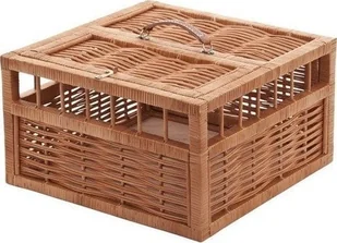 WickerPL Dove Gołębnik wiklinowa klatka na gołębie 41x40 H23 cm - Klatki i wyposażenie dla ptaków - miniaturka - grafika 1