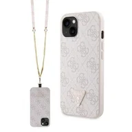Etui i futerały do telefonów - Guess GUHCP14XP4TDSCPP iPhone 14 Pro Max 6.7" różowy/pink hardcase Crossbody 4G Metal Logo - miniaturka - grafika 1