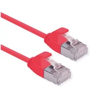 Patchcordy - ROLINE F/UTP DataCenter Patchkabel Cat.6A Class EA, LSOH, extra dun, rood, 1,5 m - miniaturka - grafika 1
