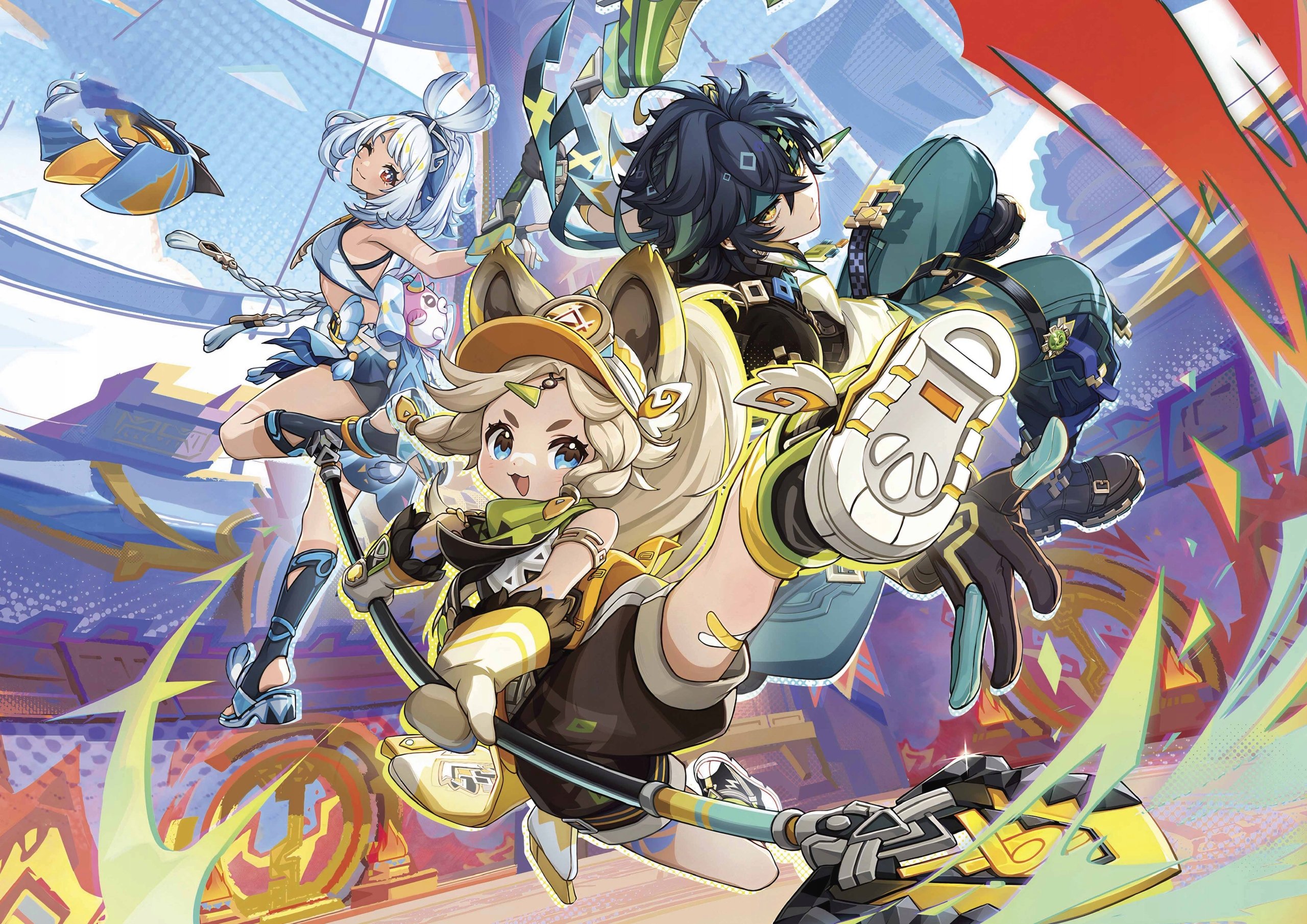 Plakat A3 Genshin Impact Anime Gra Kachina Kinich Mualani