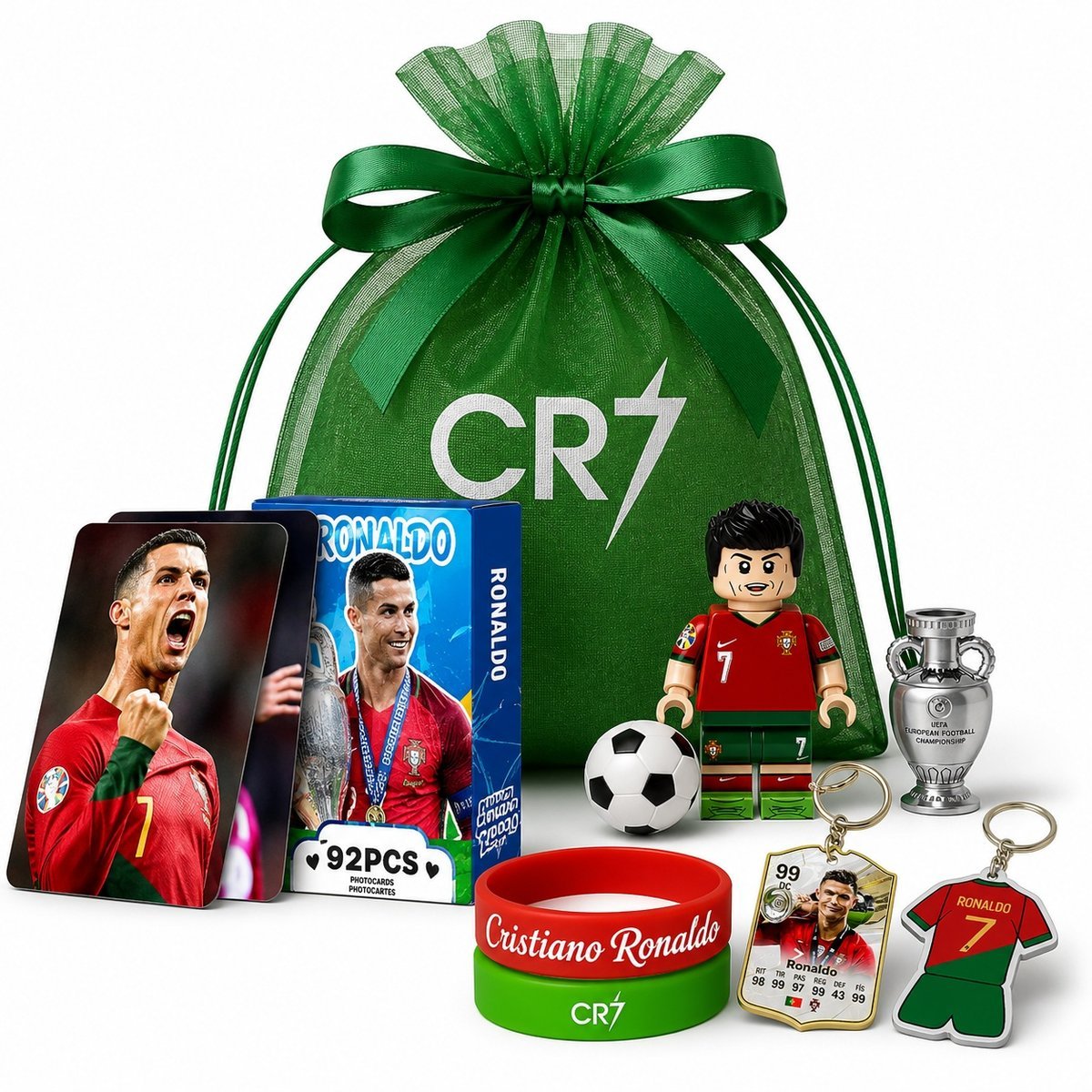 ZESTAW CRISTIANO RONALDO PREZENTOWY 11 EL. BRELOK KOSZULKA