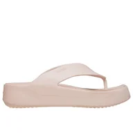 Klapki i japonki damskie - Klapki Crocs Getaway Platform Flip 209410-6UR - beżowe - miniaturka - grafika 1
