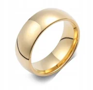 Pierścionki - ZŁOTE OBRĄCZKI ŚLUBNE KLASYCZNE STAL 316L OBRĄCZKA - miniaturka - grafika 1