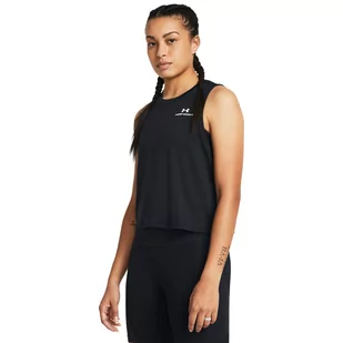 Damski top treningowy Under Armour Rush Energy Crop Tank - czarny - UNDER ARMOUR - Koszulki sportowe damskie - miniaturka - grafika 1