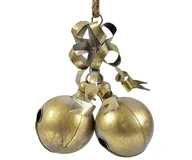 Ozdoby bożonarodzeniowe - Gold line Złote kule dzwonki - miniaturka - grafika 1