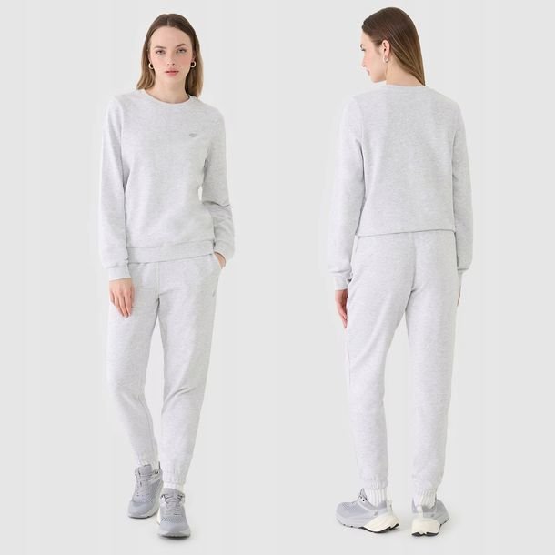 Spodnie Damskie 4F Joggery Dresowe Dresy Modne Szare 4FWMM00TTROF1138 L