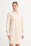 Sukienki - Silvian Heach sukienka bawełniana SERINIO kolor beżowy mini prosta CVP25096VE - miniaturka - grafika 1