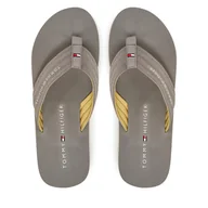 Klapki i japonki męskie - Japonki Tommy Hilfiger Hilfiger Nyc Beach Sandal FM0FM05437 Szary - miniaturka - grafika 1