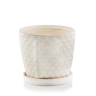 Donice - Klasyczna donica ceramiczna - beżowa - miniaturka - grafika 1