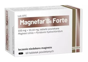 Biofarm Magnefar B6 Forte x 60 tabl powlekanych |  OD 199 PLN! - Witaminy i minerały - miniaturka - grafika 1