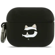 Akcesoria do słuchawek - Etui Karl Lagerfeld Silicone Choupette Head 3D do AirPods Pro 3 czarny - miniaturka - grafika 1